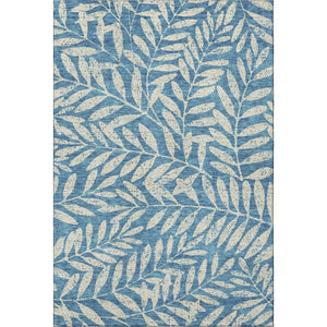 HomeRoots 5' X 8' Teal & Beige Floral Area Rug - Washable, UV-Protected, Perfect for Busy Homes & Kids! 671500