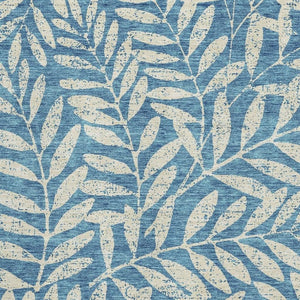 HomeRoots 9' X 12' Teal and Beige Floral Washable Area Rug with UV Protection, Perfect for Busy Homes! 671503