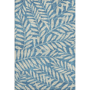 HomeRoots 10' X 14' Teal and Beige Floral Area Rug - Washable, Durable, UV-Protected for High-Traffic Spaces 671504