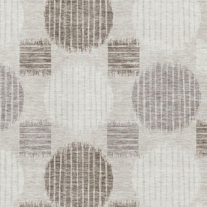 HomeRoots 9' X 12' Geometric Washable Area Rug in Beige, Ivory & Taupe - Durable, Stylish & UV Protected! 671509