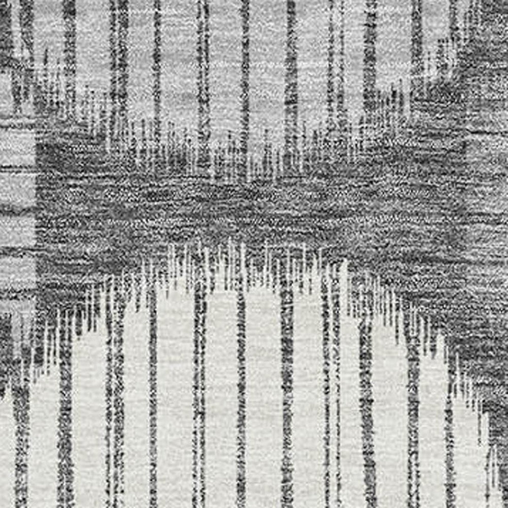 HomeRoots 5' X 8' Charcoal & Ivory Geometric Area Rug – Washable, Stain Resistant, UV Protected for Modern Spaces 671524