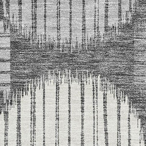 HomeRoots 5' X 8' Charcoal & Ivory Geometric Area Rug – Washable, Stain Resistant, UV Protected for Modern Spaces 671524