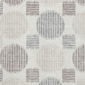 HomeRoots 5' X 8' Ivory Beige & Gray Geometric Area Rug - Stylish, Washable, UV Protected for Busy Homes! 671548