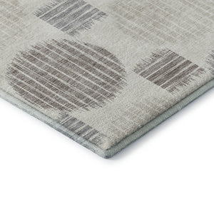 HomeRoots 8' X 10' Stylish Ivory, Beige & Gray Geometric Washable Area Rug with UV Protection for High Traffic 671550