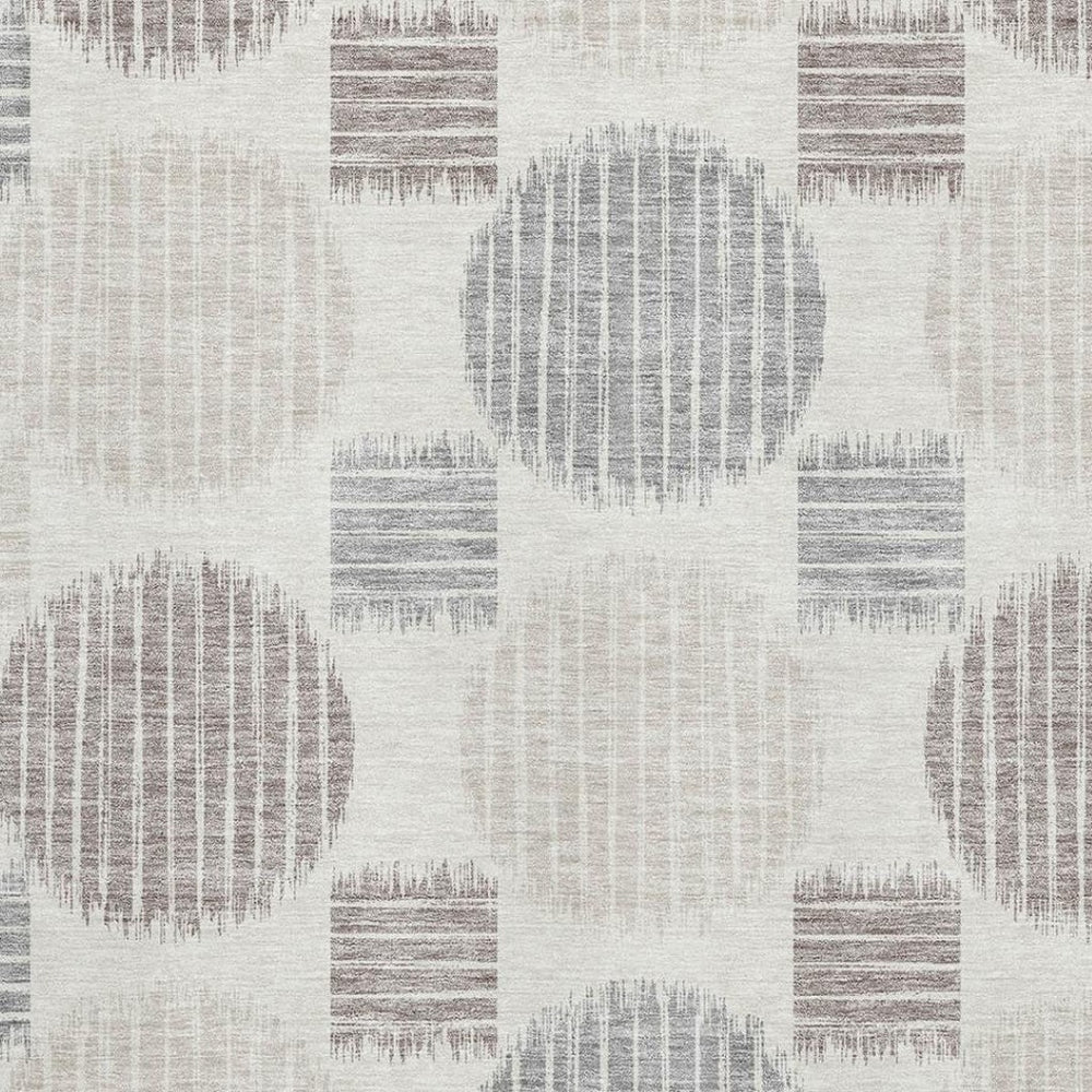 HomeRoots 8' X 10' Stylish Ivory, Beige & Gray Geometric Washable Area Rug with UV Protection for High Traffic 671550