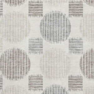 HomeRoots 8' X 10' Stylish Ivory, Beige & Gray Geometric Washable Area Rug with UV Protection for High Traffic 671550