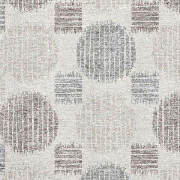 HomeRoots 8' X 10' Stylish Ivory, Beige & Gray Geometric Washable Area Rug with UV Protection for High Traffic 671550