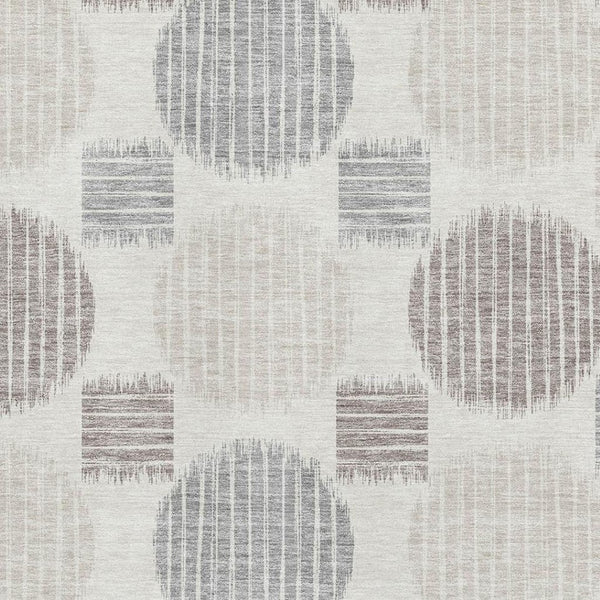 HomeRoots 9' X 12' Elegant Ivory Beige Gray Geometric Washable Area Rug with UV Protection for Home Décor 671551