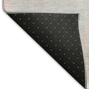 HomeRoots 8' Pink Ivory Gray Geometric Washable Round Rug - Stylish, Durable, UV-Protected for Any Room 671567