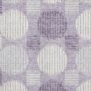 HomeRoots 10' Geometric Purple Ivory & Gray Washable Area Rug - Durable, UV-Protected, Family-Friendly Decor 671576