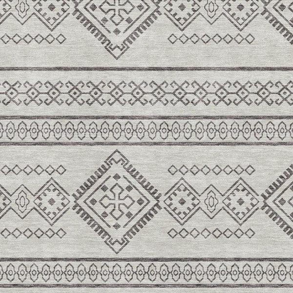 HomeRoots 8' X 10' Southwestern Washable Area Rug - Beige & Taupe, UV Protected, Stain-Resistant, Durable Design 671592