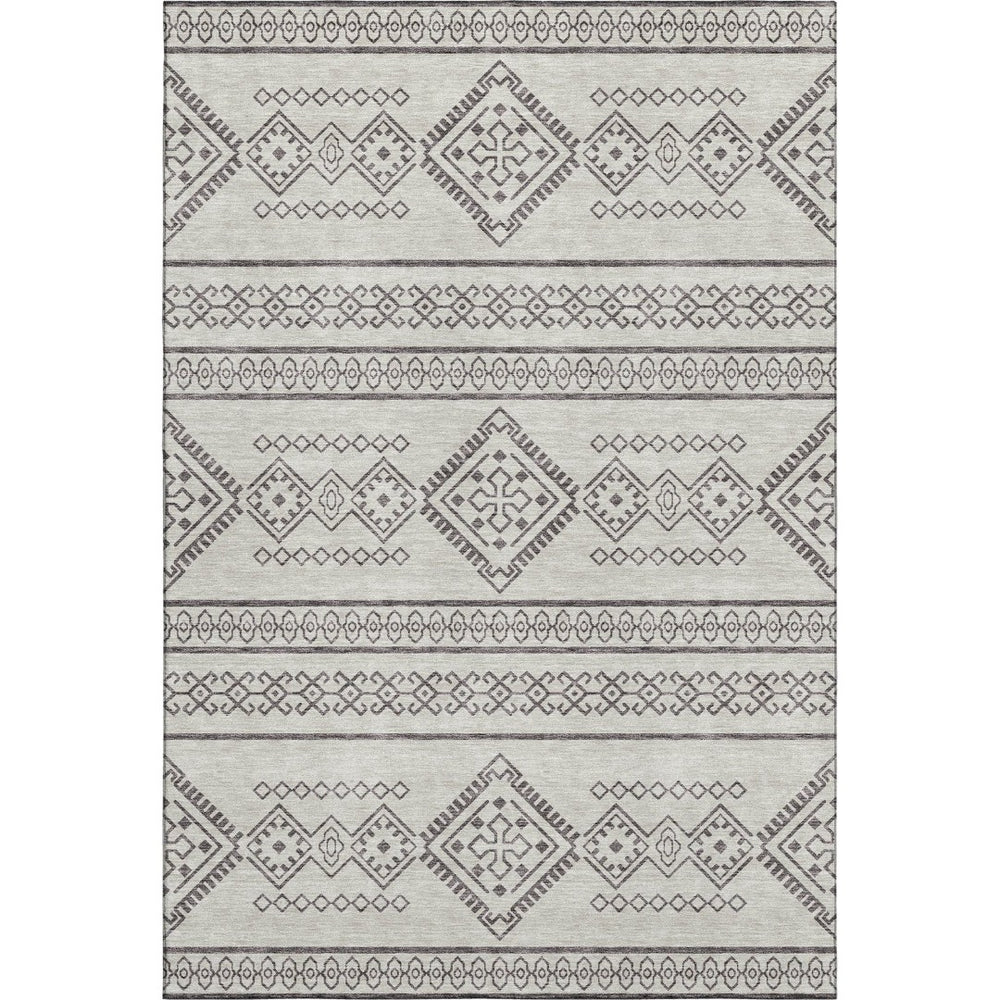 HomeRoots 9' X 12' Beige & Taupe Southwestern Area Rug - Durable, Washable, Stain-Resistant with UV Protection 671593