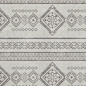 HomeRoots 9' X 12' Beige & Taupe Southwestern Area Rug - Durable, Washable, Stain-Resistant with UV Protection 671593