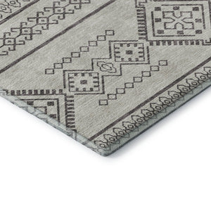 HomeRoots 10' Beige and Taupe Southwestern Washable Area Rug with UV Protection for Indoor and Outdoor Spaces 671594