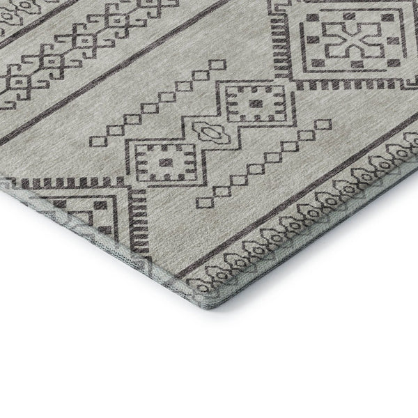 HomeRoots 10' Beige and Taupe Southwestern Washable Area Rug with UV Protection for Indoor and Outdoor Spaces 671594