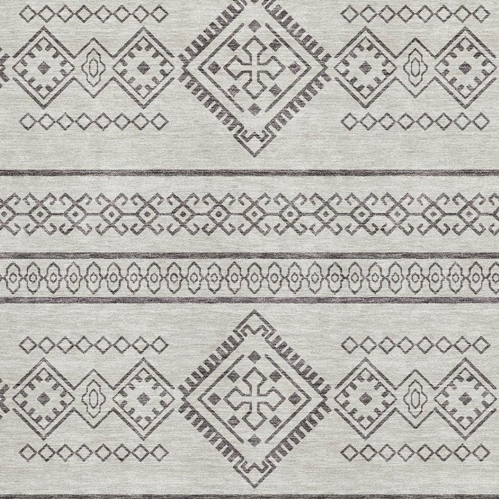 HomeRoots 10' Beige and Taupe Southwestern Washable Area Rug with UV Protection for Indoor and Outdoor Spaces 671594