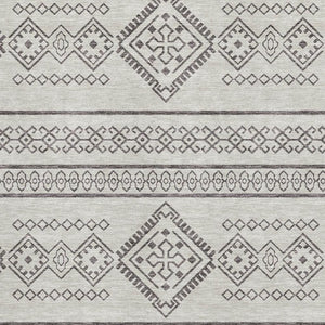 HomeRoots 10' Beige and Taupe Southwestern Washable Area Rug with UV Protection for Indoor and Outdoor Spaces 671594