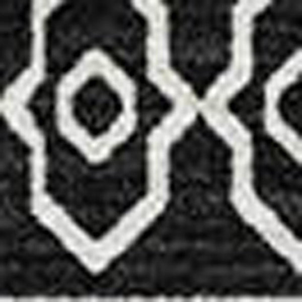 HomeRoots 8' X 10' Black And Ivory Southwestern Washable Area Rug - UV Protected, Durable & Stylish Design 671598