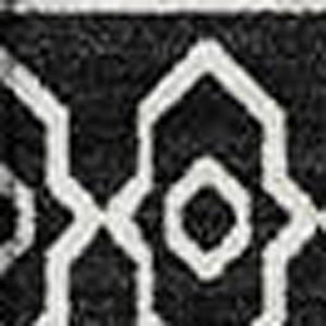 HomeRoots 9' X 12' Black And Ivory Southwestern Area Rug - Durable, Stain-Resistant, UV Protected for All Rooms 671599