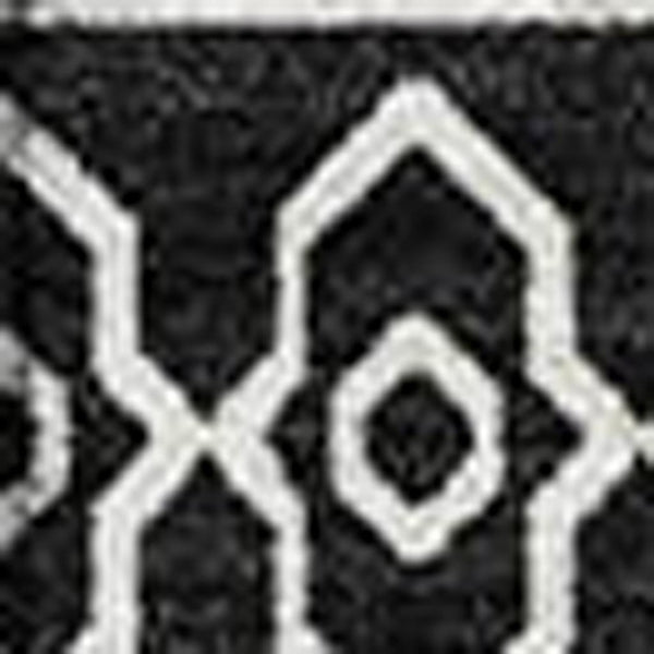 HomeRoots 9' X 12' Black And Ivory Southwestern Area Rug - Durable, Stain-Resistant, UV Protected for All Rooms 671599