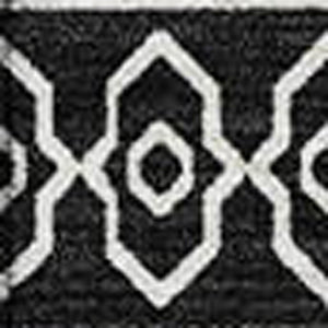 HomeRoots 9' X 12' Black And Ivory Southwestern Area Rug - Durable, Stain-Resistant, UV Protected for All Rooms 671599