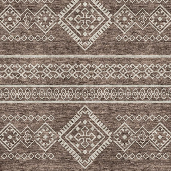 HomeRoots 5' X 8' Southwestern Washable Area Rug – Durable UV-Protected, Stain-Resistant, Earthy Design for Homes 671602