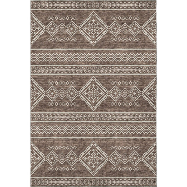 HomeRoots 8' X 10' Southwestern Washable Area Rug – Durable, UV-Protected, Stain-Resistant for Family Homes 671604