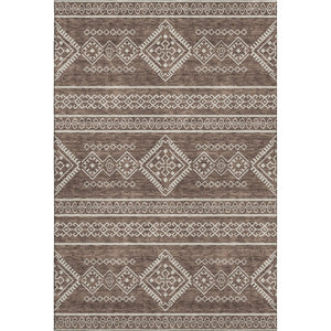HomeRoots 9' X 12' Southwestern Area Rug - Washable, UV-Protected, Stain-Resistant for High-Traffic Homes 671605