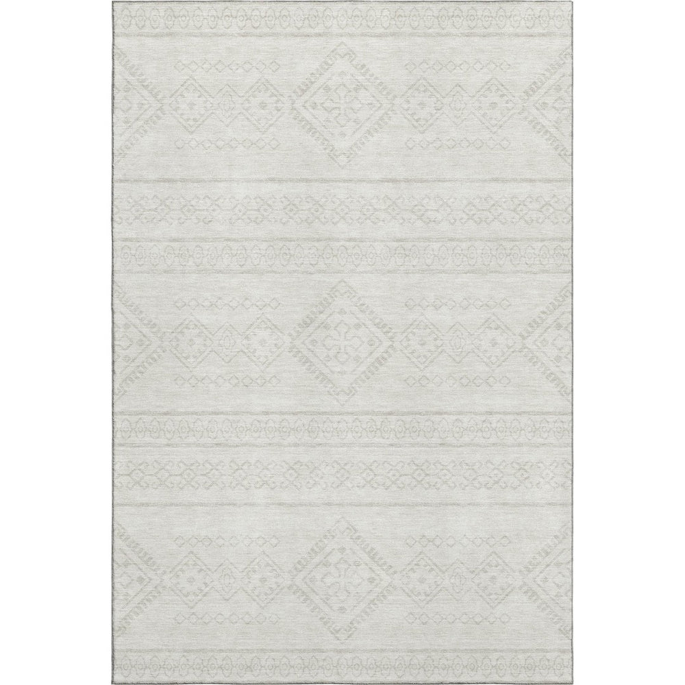 HomeRoots 5' X 8' Ivory And Beige Southwestern Area Rug - Stylish, Washable, UV Protected for Active Homes 671638