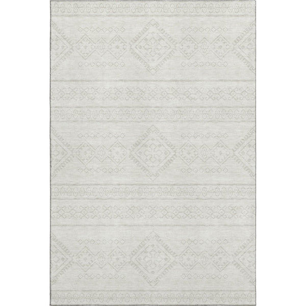 HomeRoots 5' X 8' Ivory And Beige Southwestern Area Rug - Stylish, Washable, UV Protected for Active Homes 671638