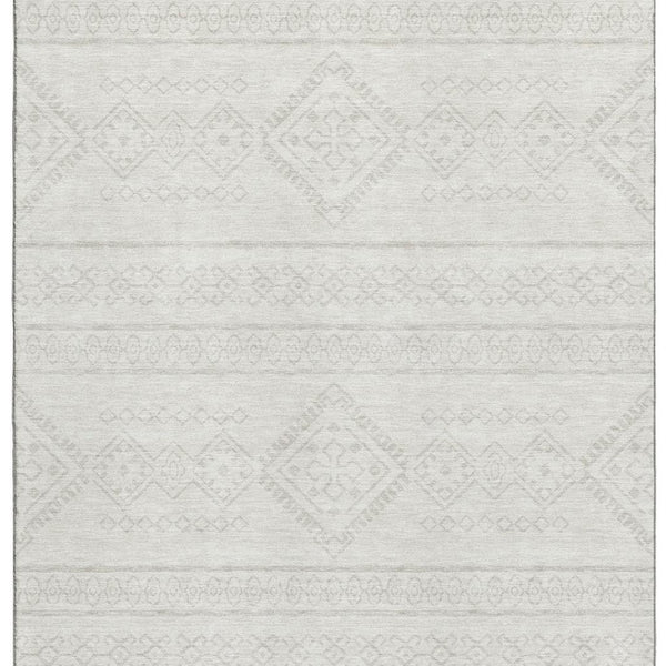 HomeRoots 10' X 14' Ivory & Beige Southwestern Area Rug - Washable, Stain-Resistant & UV Protected for Homes 671642
