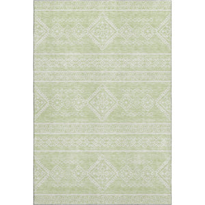 HomeRoots 9' X 12' Mint Green Southwestern Area Rug - Washable, UV Protected, Durable & Stylish for Homes 671647