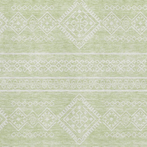 HomeRoots 9' X 12' Mint Green Southwestern Area Rug - Washable, UV Protected, Durable & Stylish for Homes 671647