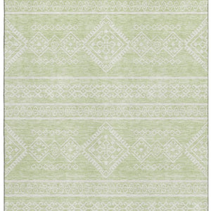 HomeRoots 9' X 12' Mint Green Southwestern Area Rug - Washable, UV Protected, Durable & Stylish for Homes 671647