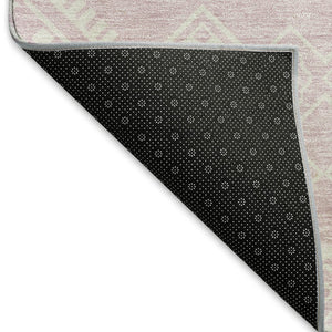 HomeRoots 10' X 14' Pink and Ivory Southwestern Area Rug - Washable, UV Protected, Perfect for Kids & Pets! 671660