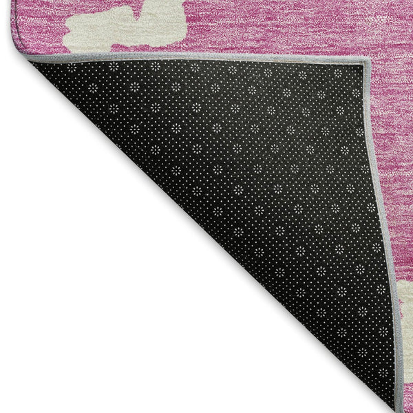HomeRoots 8' X 10' Blush & Ivory Abstract Geometric Area Rug - Durable, Washable, UV-Protected for Modern Homes 671694
