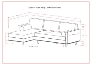English Elm Morrison Left Sectional Sofa - Stylish Mid-Century Modern Design, Eco-Friendly Fabric, Comfort For 4! B136P199279