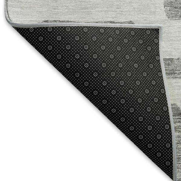 HomeRoots 8' X 10' Gray And Ivory Abstract Geometric Area Rug - UV Protected, Washable, Durable & Stylish Decor 671796