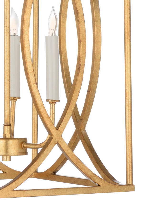 Wildwood Society Society Hill Chandelier Antique Gold Leaf 3-Light Adjustable Height 12–36" Rods Classic Elegance 67182