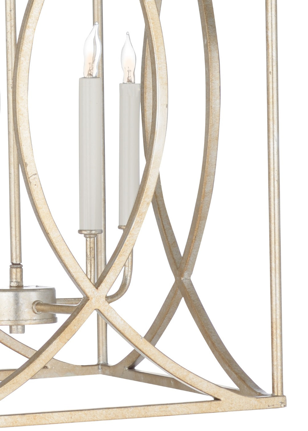 Wildwood Society Society Hill Chandelier Antique Silver Leaf 4-Light Adjustable Height Classic Elegance 67185