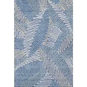 HomeRoots 8' X 10' Elegant Blue Ivory Gray Floral Washable Area Rug – Durable, UV-Protected, Pet-Friendly Design 671874