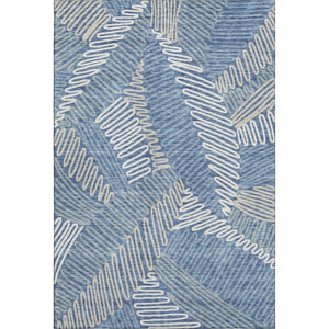 HomeRoots 10' Blue Ivory Gray Floral Washable Area Rug - Durable, Stain-Resistant, UV Protected for Homes 671876