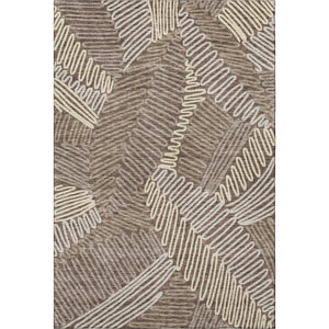 HomeRoots 8' X 10' Floral Washable Area Rug - Elegant Chocolate & Taupe Design with UV Protection & Durability 671886