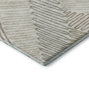 HomeRoots 5' X 8' Floral Washable Area Rug in Ivory, Beige & Tan - Stain-Resistant, UV Protected, and Stylish! 671896