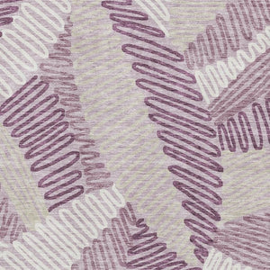 HomeRoots 8' X 10' Floral Area Rug in Lavender, Ivory & Beige - Washable, UV Protected, Ideal for High-Traffic Areas 671904