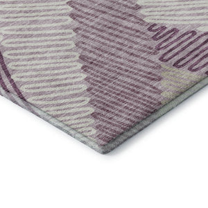 HomeRoots 10' Stylish Lavender Ivory Beige Floral Area Rug - Washable, UV Protected, Stain Resistant Design! 671906