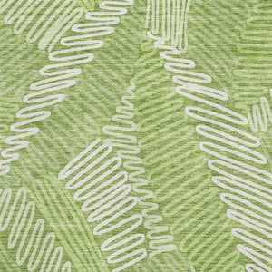 HomeRoots 8' X 10' Vibrant Lime Green Floral Area Rug – Washable, UV Protected, Durable, Perfect for Busy Homes! 671910