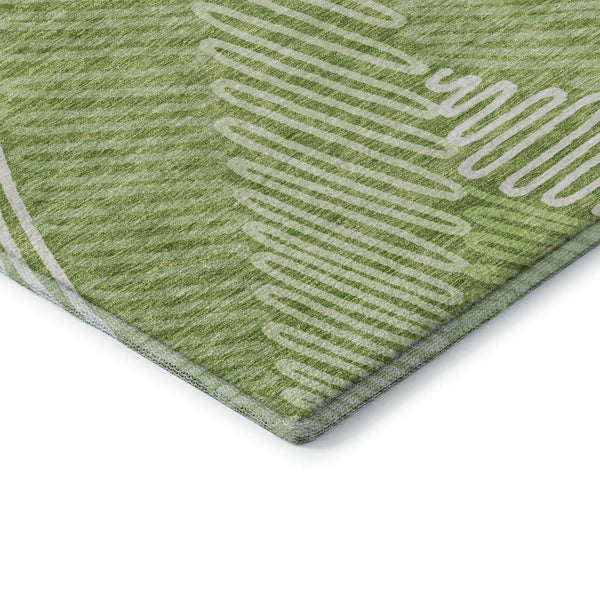 HomeRoots 10' X 14' Vibrant Lime Green Floral Area Rug with UV Protection - Durable, Washable, and Family-Friendly! 671912