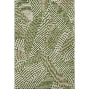 HomeRoots 9' X 12' Olive Green Floral Area Rug – Stylish, Washable, Stain-Resistant with UV Protection for Homes 671917