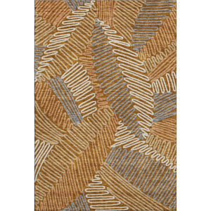 HomeRoots 5' X 8' Stylish Rust Gray Floral Area Rug - Washable, UV Protected & Perfect for High-Traffic Homes 671920
